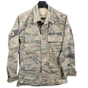 Coat Utility Air Force Tiger Stripe Camouflage Official Men 34R Master Sergeant